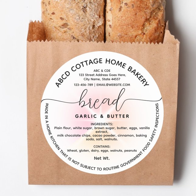 Modern homemade bread Label Cottage law Label (Creator Uploaded)