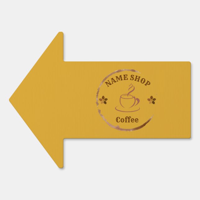 Modern Homemade coffee Tea custom Business name Sign (Front)