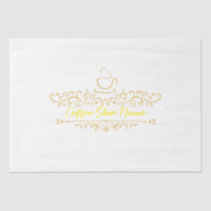 Modern Homemade Coffee welcome custom Business Log Tissue Paper
