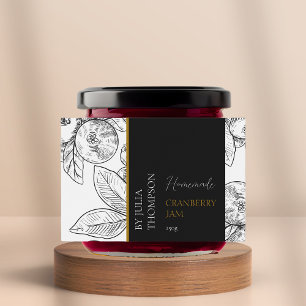 Modern Homemade Cranberry Jam Label