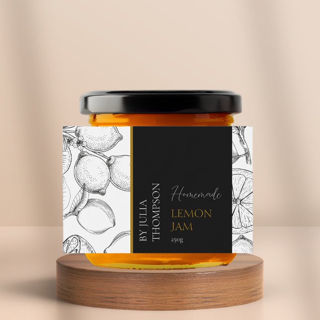 Modern Homemade Lemon Jam Label (Creator Uploaded)