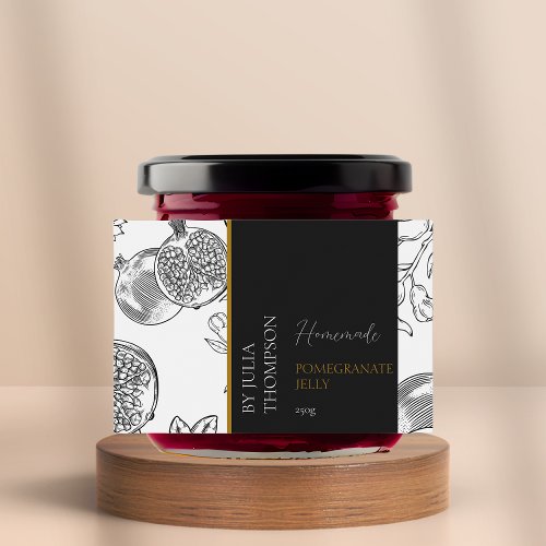 Modern Homemade Pomegranate Jelly Label