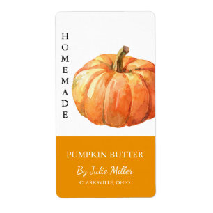 Modern Homemade Pumpkin Butter Label