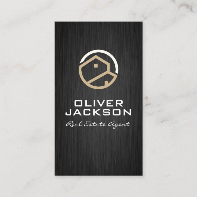 Modern Homes Logo | Real Estate Business Card (Front)