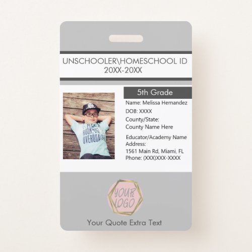 Modern Homeschooling Unschooling Student  Badge