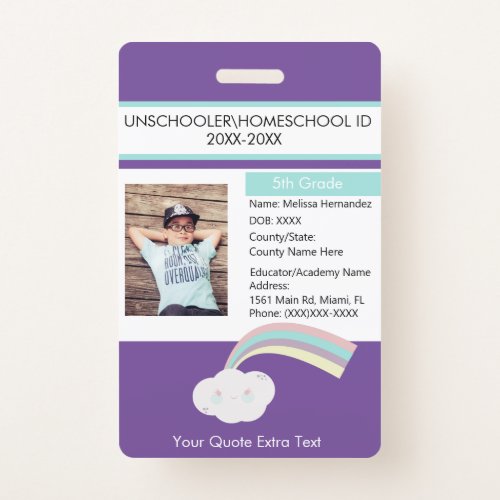 Modern Homeschooling Unschooling Student Cloud Badge