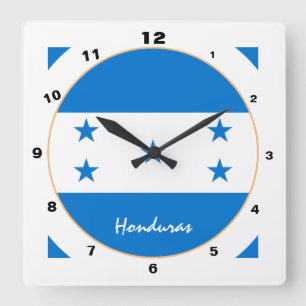 Modern Honduras Flag, Honduras Home / design Square Wall Clock