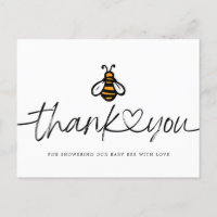 Modern Honey Bee Baby Shower Thank You