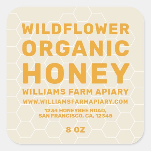 Modern Honey Jar Label Honeybee Apiary Antique 
