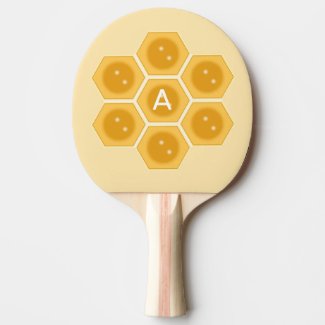 Modern honeycomb and monogram on ivory