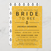 Modern Honeycomb & Bee Bridal Shower Invitation (Front/Back)