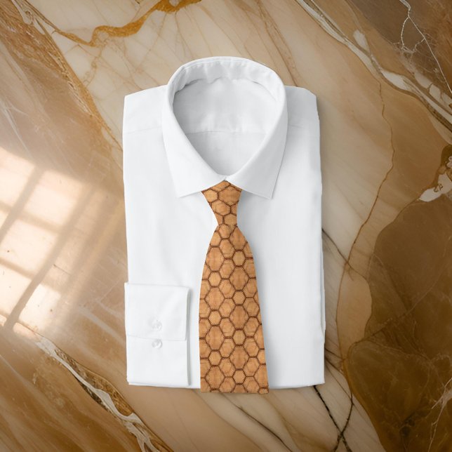 Modern Honeycomb Butterscotch  Neck Tie (Creator Uploaded)