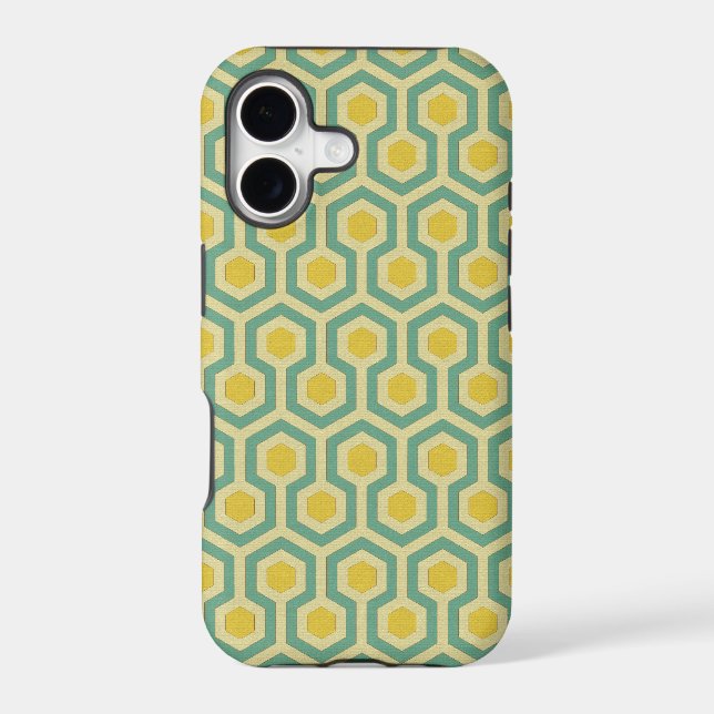 Modern honeycomb geometric tribal pattern print iphone case (Back)