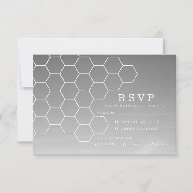 Modern Honeycomb | RSVP Card (Front)