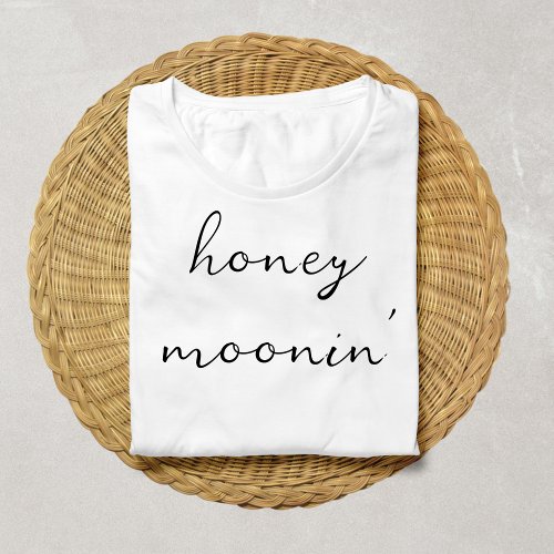 Modern Honeymoon Vibes Newlywed Engagement Bride T_Shirt