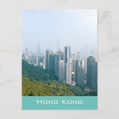 Modern Hong Kong Victorias Peak travel Postcard