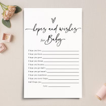 Modern Hopes and Wishes for Baby Shower Card