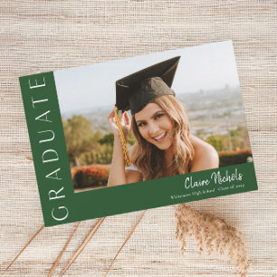 Modern Horizontal Photo Graduation Invitation