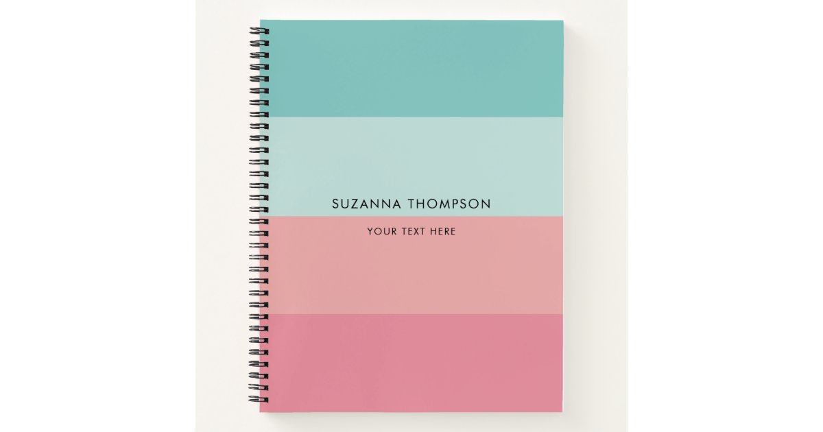 Personalized Pink Glitter Artist Sketchbook Notebook