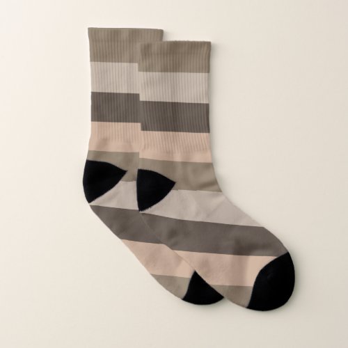 modern horizontal striped pattern socks