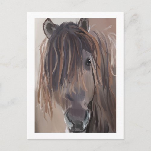Modern Horse Painting Postcard
