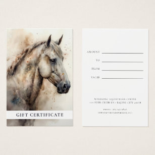 Modern Horse Riding Lessons Gift Certificate 