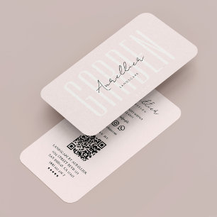 Modern Horticulturist Botanist Landscape Tech Pink Business Card