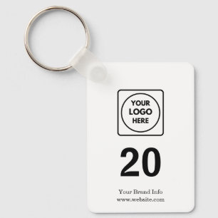 Modern Hospitality   Custom Room Number Logo  Keychain