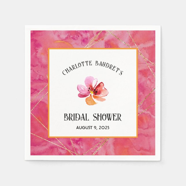 Modern Hot Color  Napkins (Front)