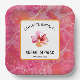 Modern Hot Color  Paper Plates