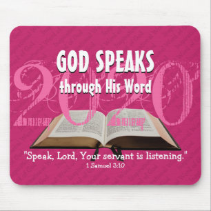 Modern Hot Pink Custom Year Bible Christian Mouse Pad