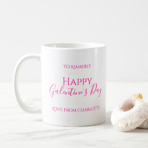 Modern Hot Pink Galentine's Day Coffee Mug