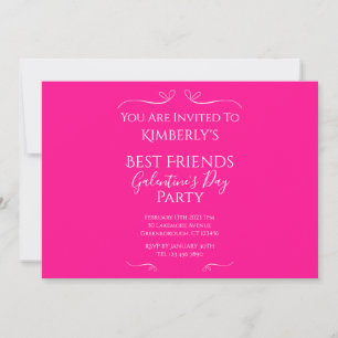 Modern Hot Pink Galentine's Day Party Invitation