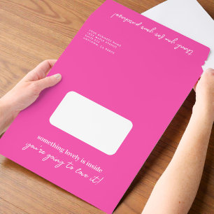 Modern Hot Pink Large Business Envelope Mailers