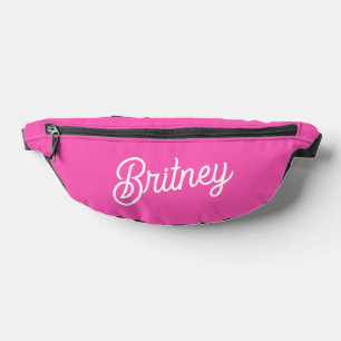 Modern Hot Pink  Personalized Monogram and Name  Fanny Pack