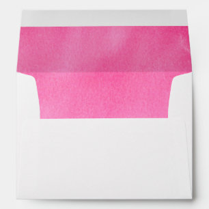 Modern Hot Pink Watercolor Trendy Chic Graduation Envelope