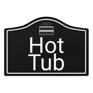 Modern Hot Tub Vacation Rental Sign