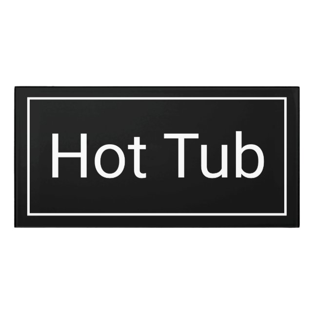 Modern Hot Tub Vacation Rental Sign (Classic Front)