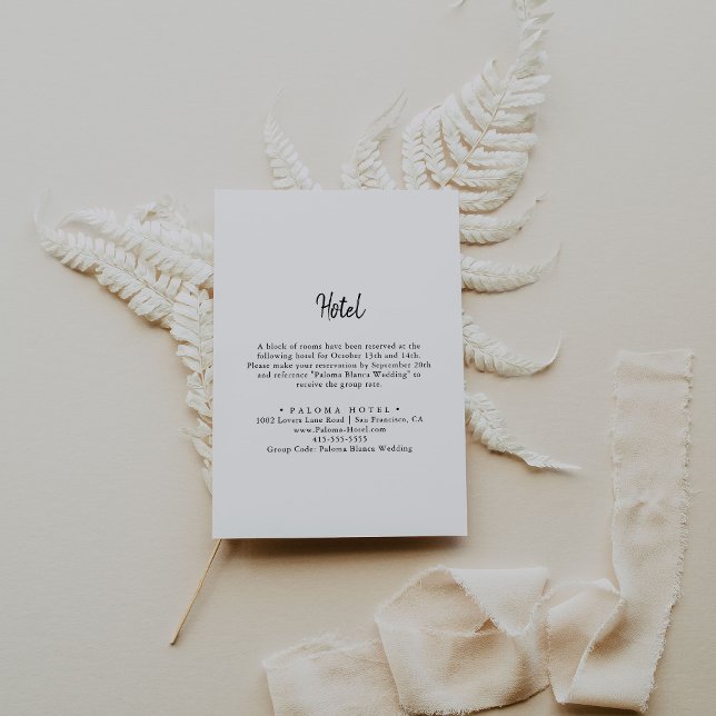 Modern Hotel Enclosure Card (Creator Uploaded)