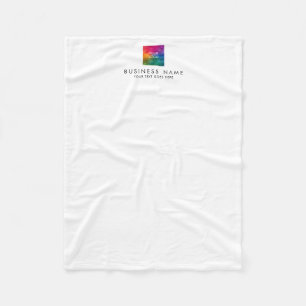 Modern Hotel Motel Hostel Guest House Logo Fleece Blanket