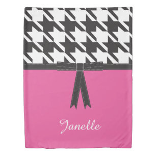 Modern Houndstooth Duvet Cover