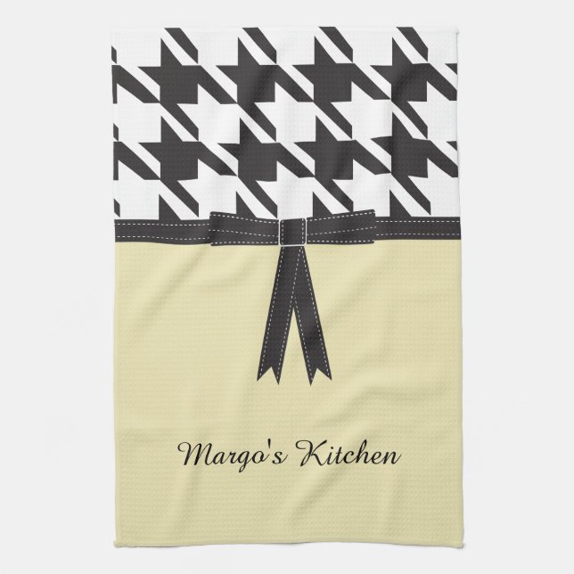 Modern Houndstooth Towel (Vertical)