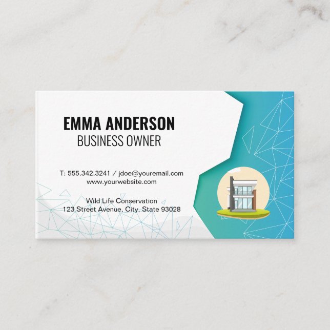 Modern House Business Card (Front)