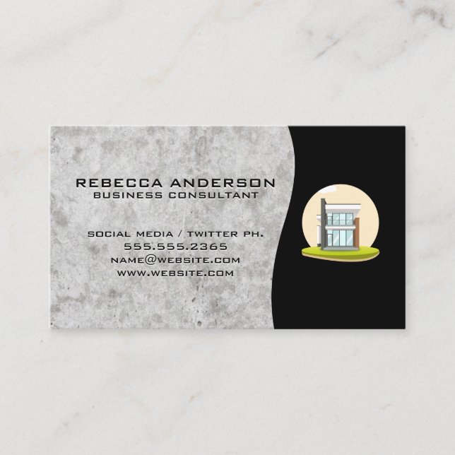 Modern House Business Card (Front)