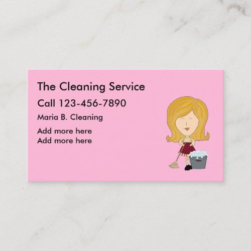 Modern House Cleaning Laday Business Card
