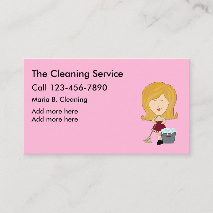 Modern House Cleaning Laday Business Card | Zazzle.com