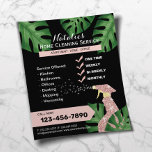 Modern House Cleaning Maid Service Botanical  Flyer<br><div class="desc">Modern House Cleaning Maid Service Botanical Flyers.</div>