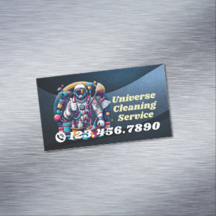 Modern House Cleaning Maid Service Housekeeping Business Card Magnet
