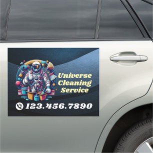 Modern House Cleaning Maid Service Housekeeping Car Magnet