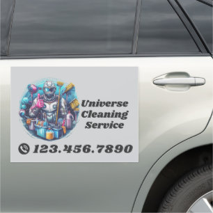 Modern House Cleaning Maid Service Housekeeping Car Magnet